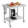 thumbnail image 1 of Stainless Steel Table for Prep & Work 36x24 Inches with Backsplash, Heavy Duty Commercial Laundry Room Table with Side Hooks & Adjustable Undershelf for Hotel, Outdoor, 1 of 30
