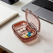 10Pcs Pill Organizer Box! Yannianjz Pill Organizer Box, Moisture Proof Mini Weekly Pill Case, 3 Grid Portable Medicine Holder, Small Travel Pill Container, Removable Compartments for Vitamins