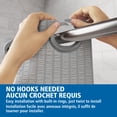 thumbnail image 3 of Mainstays Norwalk Easy Hang Fabric Shower Curtain with Built-in Rings, 70” x 74”, Grey, 3 of 9