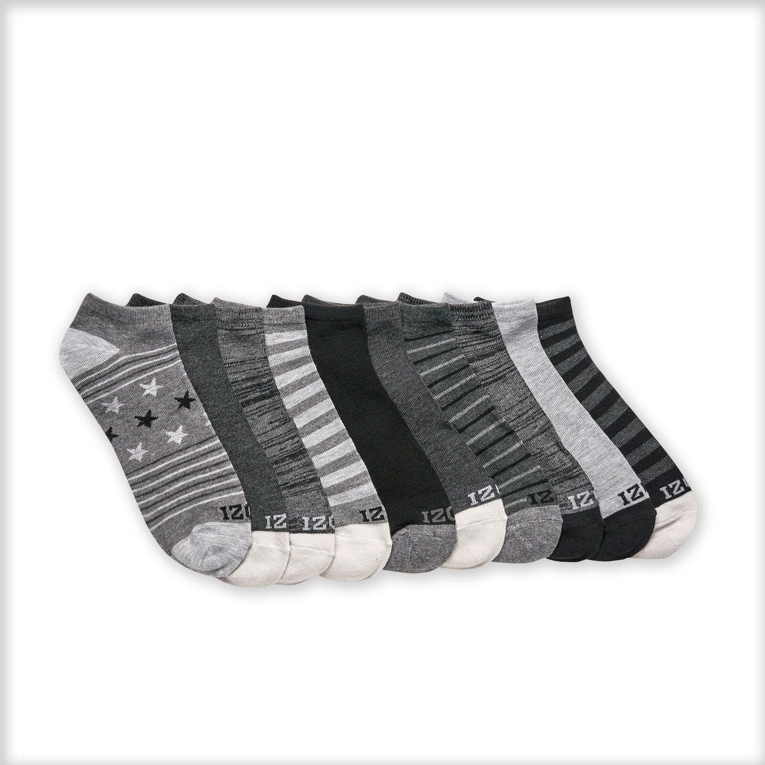 Ensemble de 10 chaussettes basses Izod pour hommes
