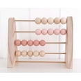 thumbnail image 2 of Wood Abacus Toy Beads Counting Playthings Simple Polishing Safe Design Early Education Math Learning Toys Educational Prop Home Decoration Pink, 2 of 6