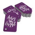 thumbnail image 2 of Inkdotpot Pack Of 100 Merry And Bright Christmas Favor Paper Tags Craft Real Silver Foil Hang Tags, 2 of 6