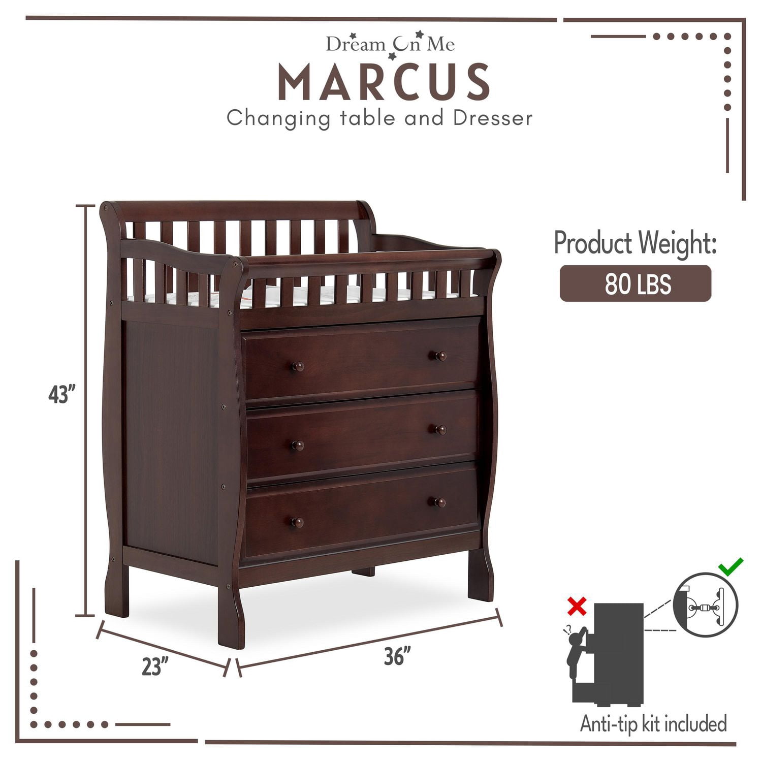 dream on me marcus changing table and dresser storm grey Carson Carrington Otterup Handmade Solid Area Rug - 9' x 13' - White/Beige