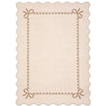 thumbnail image 4 of Nanan 6'x9' Scalloped Bow Area Rug, Non-Slip Back, Machine Washable Low-Pile Carpet for Living Room Bedroom Nursery Home Decor,Beige, 4 of 7