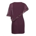 thumbnail image 1 of Kcodviy Femmes Grande Taille Froid Robes en Denim pour Femmes Superposition d'Épaule Asymétrique Chiffon Robes Grande Taille pour Femmes Robe Sans Bretelles à Paillettes, 1 of 4