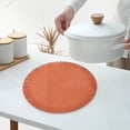thumbnail image 1 of Woven Round Table Mat 38cm Heat Insulation Oil-Proof Waterproof Placemat for Dining Coffee Table Home Restaurant Use, 1 of 5