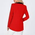 thumbnail image 4 of NTACZA Manteaux pour Femmes Blazer d'Entraînement Vestes de Complet Rouges à Boutons Contraste Manches Longues à Col Manteau pour Femmes Veste TTG, 4 of 8