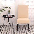 thumbnail image 2 of 4-Pcs Modern Elastic Chair Cover-Protective Cover Suitable for Family Wedding Banquet, Soft Smooth Chair Slipcover (General Size), Beige, 2 of 6