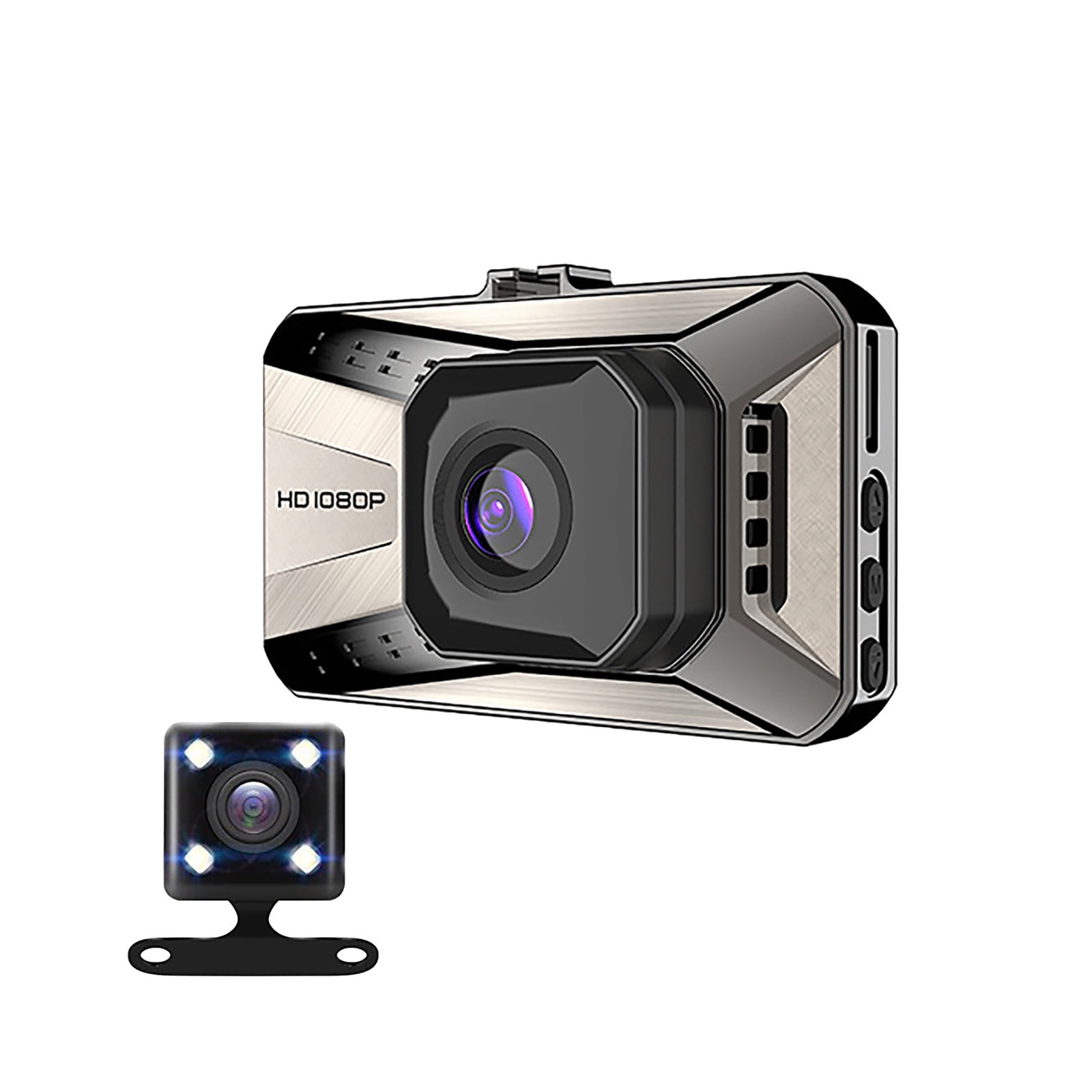 Kieccall 3-Inch Dash Cam - HD Night Vision Front & Rear Recording, Easy Installation For Driving Safety & Parking Monitoring