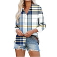 thumbnail image 1 of Wanfds Multicolor Casual Tops For Women 2024 V-Neck Button Down Top S, 1 of 5
