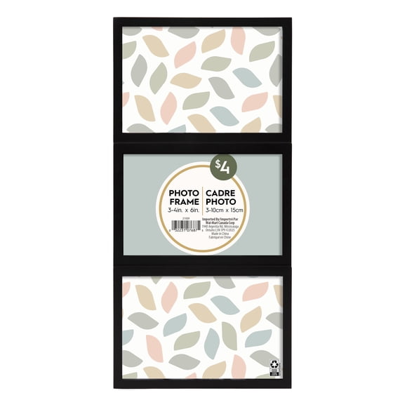 DesignOvation Gally 3-Opening Black Collage Picture Frame
