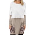 thumbnail image 2 of Costumes d'Halloween pour Femmes 2023 Mode Col Rond T-Shirt à Manches Longues Imprimé Blouse Ample Poches Hauts Chemises pour Femmes Grande Taille en Liquidation, 2 of 7