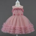 thumbnail image 4 of LOVZFMLL Jupe Princesse à Nœud pour Filles, Été, Manches Courtes, Volants, Dentelle, Col Rond, Broderie, en Maille, 4 of 8
