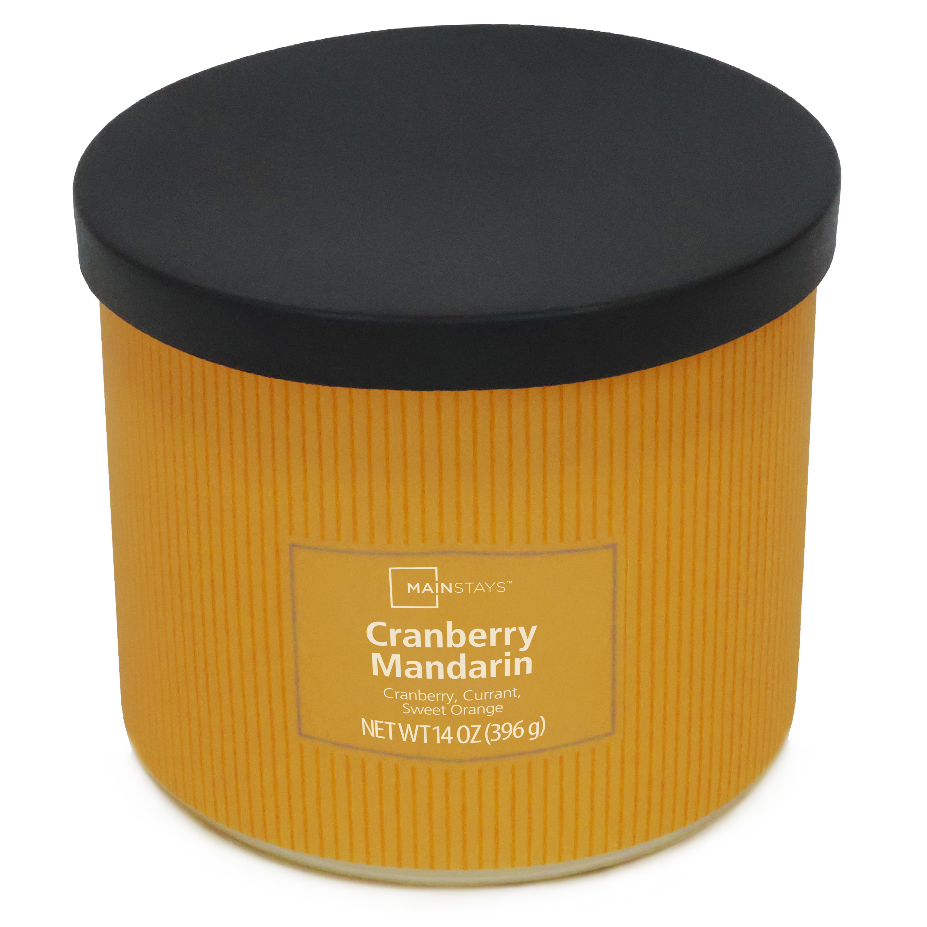 1. Bougie parfumée Mainstays à 3 mèches, enveloppée texturée Canneberge mandarine, 14 oz