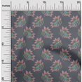 thumbnail image 1 of oneOone Polyester Lycra Fabric Leaves & Floral Block Printed Craft Fabric BTY 56 Inch Wide, 1 of 4