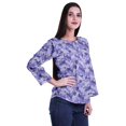 thumbnail image 3 of Moomaya Haut à Manches Longues Imprimé avec Patte de Boutonnage, Col Rond, Tunique d'Été Décontractée pour Femme, 3 of 5
