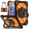 thumbnail image 3 of Samsung Tab A9 8.7" Shockproof Case with 360° Rotating Stand, C3 Series All-Inclusive Protective Cover Made of Silicone & PC, Wear-Resistant Embossed Design, Includes Detachable Shoulder Strap -, 3 of 7