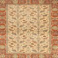 thumbnail image 1 of Ahgly Company Indoor Square Abstract Chocolate Brown Oriental Area Rugs, 6' Square, 1 of 6