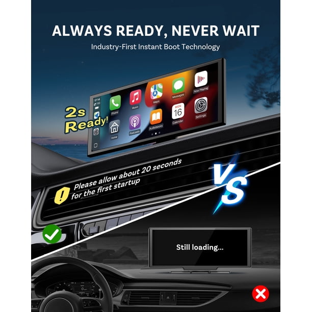Ottocast 11.4' Wireless Carplay Screen for Car, Ottoscreen-AI, AI