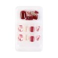 thumbnail image 1 of ziyahi False Nail Wearable Perfect Matching Simple to Wear No Irritating Odor Fake Fingernail Breathable Press Type Adjustable Paster Type 16 Type 20 F741 1Set, 1 of 6