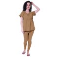 thumbnail image 1 of Moomaya Ensemble de Nuit pour Femmes Pyjama en Coton Tenue de Sommeil 2 Pcs Chemises de Nuit, 1 of 7