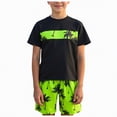 thumbnail image 1 of Gubotare Boys Rashguard Swim Set Boys' Rash Guard Swimsuits Set 2 Piece Short Sleeve Swim Shirts with Trunks Quick Dry Bathing Suits Size 16 Years (Green,16 Years), 1 of 6