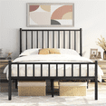 thumbnail image 2 of Yaheetech Metal Platform Bed with Spindle Headboard, Full, Black, 2 of 8