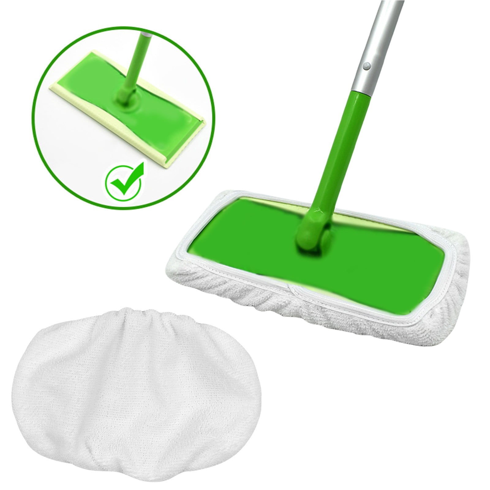 Danhjin Mop Washable Microfiber Mop Mat Mop Replacement Head Mop and Bucket Set