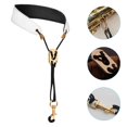 thumbnail image 2 of HLONK Leather Saxophone Neck Strap Tenor Alto Soprano Saxophone Strap for Replacement, 2 of 8
