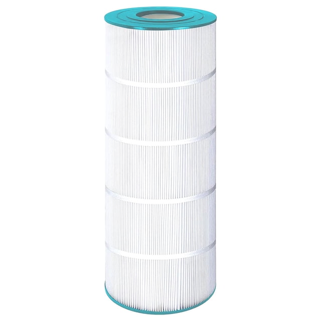 Hurricane HF8316-01 Cartouche de Filtre Avancée pour Piscine et Spa en Blanc, avec Milieu de filtration Plissé avec Embouts teal. Compatible avec les Modèles Unicel C-8316, PXST150, Filbur FC-1286 et Hayward X-Stream CC1500. les Dimensions Sont de 23,25 Pouces de Longueur, 8,94 Pouces de Diamètre, avec des Trous de 4 Pouces au Sommet et au Bas pour une installation Facile. Idéal pour une filtration Avancée des Piscines et spas