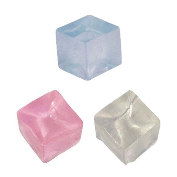 Jouet à Presser Cube de Simulation de Glace Mini Mochi Balle Anti-Stress pour Soulager l'Anxiété D3Z9