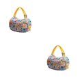 thumbnail image 1 of kurtrusly Sac de Rangement Réutilisable Pliable Écologique et Polyvalent Sac de Courses Imperméable en Polyester pour Voyage Sac de Plage Sac à Main Carreaux Jaunes 2Set, 1 of 6