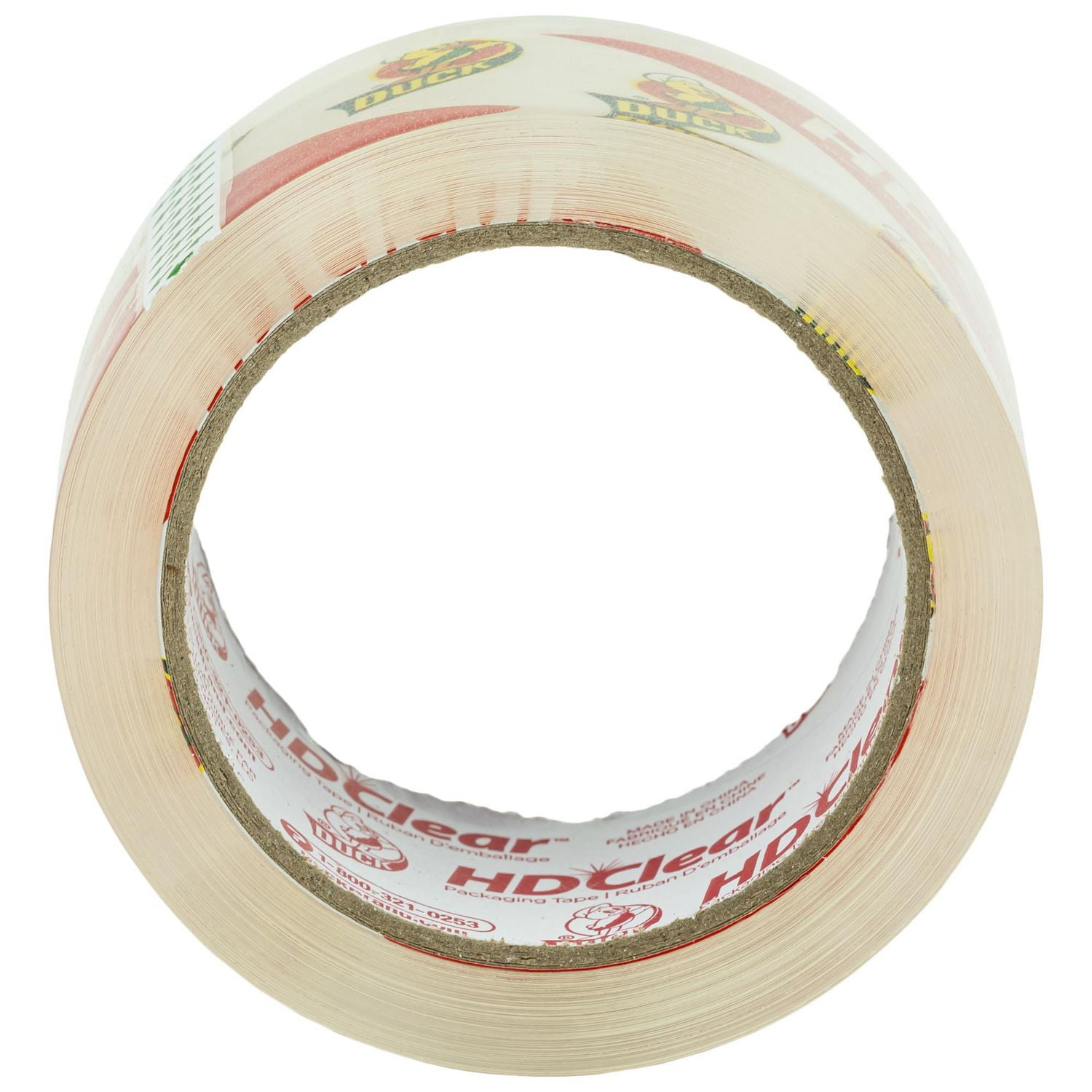 Paquet de 4 rubans d'emballage résistants HD Clear de marque Duck, 1.88 in. x 54.6 yd., 4 Paquet