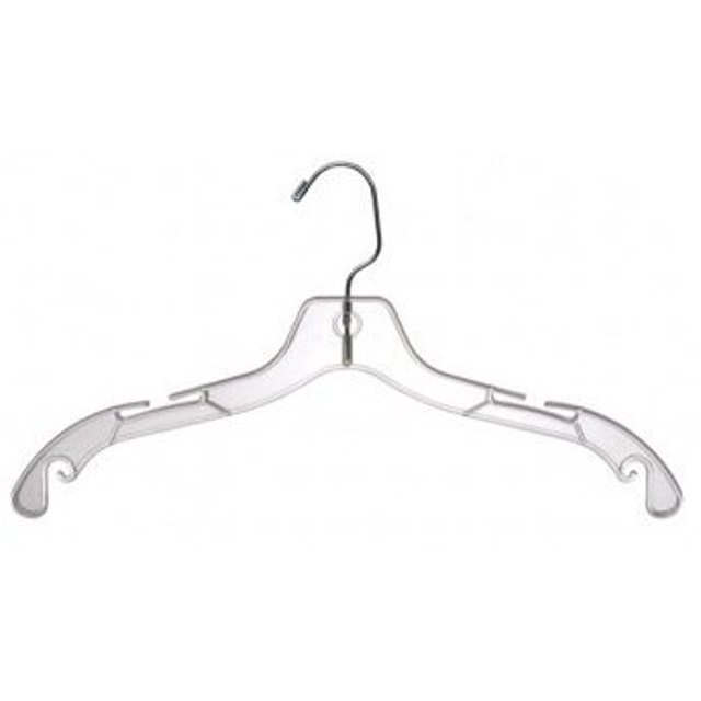 Only Hangers Only Clear Plastic 17" Dress (Box of 100)