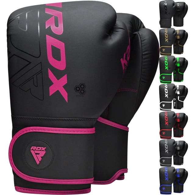 RDX Gants de Boxe Sparring, Mitaine d'Entraînement KARA Patent, MMA, Rose,12oz
