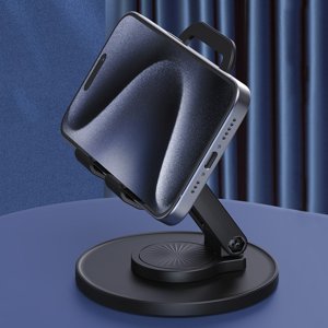 Cell Phone Stand Foldable Phone Stand for Desk 360 Degrees Rotation Height Retractable Cell Phone Portable Cellphone Stand Phone Stand for Desk