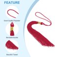 thumbnail image 3 of Unique Bargains Pompon de Collation des Grades, Pompon de Fin d'Études pour Collation des Grades Décorer un Breloque de Pompon, Rouge Lot de 2, 3 of 5