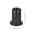 thumbnail image 2 of Uxcell Rivet Nuts Carbon Steel Knurled Flat Head Insert Nut Fastener Black M6 20 Pcs, 2 of 7