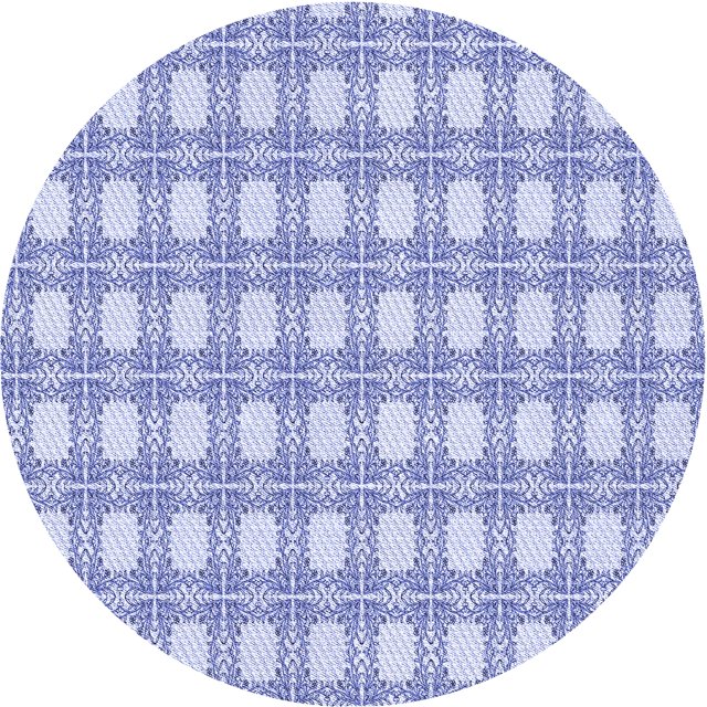 Ahgly Tapis Rond Lavable en Machine Intérieur Transitionnel Bleu Céleste, 4 Pieds Rond