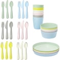 thumbnail image 1 of Ikea Kalas BPA Free Plastic Kids Tableware Set - Bowl, Plate, Cup and Cutlery - Pastel Colours, 1 of 5