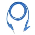 thumbnail image 2 of Banana Plug Test Leads, Electrical Portable Test Flexible Brass Cable Injection Molding Silicone Sheath  For Car Battery Blue, 2 of 8
