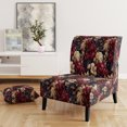 thumbnail image 2 of Designart « Grand Regency Damask I » Fauteuil d'Appoint Rembourré à Motif Floral Rouge - Fauteuil de Style Champêtre pour Salon, 2 of 7