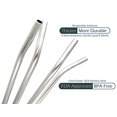 thumbnail image 3 of GFDesign Grandes Pailles à Boire Réutilisables 12 Pouces Extra Longues 9 mm Extra Larges SUS 304 Qualité Alimentaire Acier Inoxydable 18/8 - Ensemble de 4 avec 2 Brosses de Nettoyage - Courbées, 3 of 5
