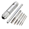 thumbnail image 2 of 6pcs T-hand Reversible Single Tap Wrench Set Adjustable Plug durable retcheting Tap Tool Detachable Wrench Hand Machine, 2 of 9