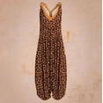 thumbnail image 1 of drppepioner Femmes Grande Taille Liquidation Femmes Décontracté Boho Imprimé Combishort Long Combinaison Sans Bretelles Sans Manches Combinaison, 1 of 4