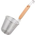 thumbnail image 2 of Pasta Basket Noodle Strainer Stainless Steel Mesh Strainer with Wood Handle, 2 of 8