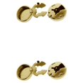 thumbnail image 4 of Transemion Round Men Cufflinks Cuff Button Covers 2 Suit Gift Business Pieces Men Gold 15mm Diameter 2Set, 4 of 6