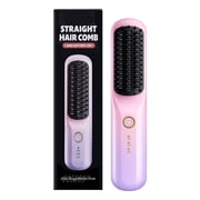 Cordless Ceramic Heated Hair Straightening Comb 2026 Straightening Brush With Temperature Display Portable Heated Hair Brush For Travel & Daily