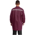 thumbnail image 2 of Jizyo Unisex Mens Womens Cotton Factory Work Jacket Mechanical Reflective Strips Workshop Lab Coat Burgundy M/小号, 2 of 7
