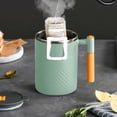 thumbnail image 4 of Tasse à Café Isolée en Acier Inoxydable, 450 ml Tasse de Boisson de Voyage Thermique à Double Paroi, Couvercle Étanche avec Poignée Tasse de Déjeuner, Tasse Réutilisable pour Boissons Chaudes Froides au Bureau, Gobelet à Café Portable pour Camping et Maison, 4 of 7